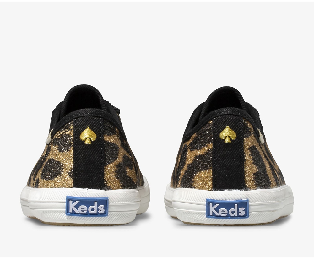 Basket Keds Enfant Leopard - Kate Spade New York Kickstart Glitter Leopard - 308-GJVDCB